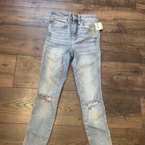 We The Free Jeans Womens Size 25 Blue Denim Super Skinny Stretch NWT